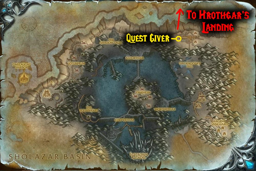 map drottin hrothgar quest wotlk