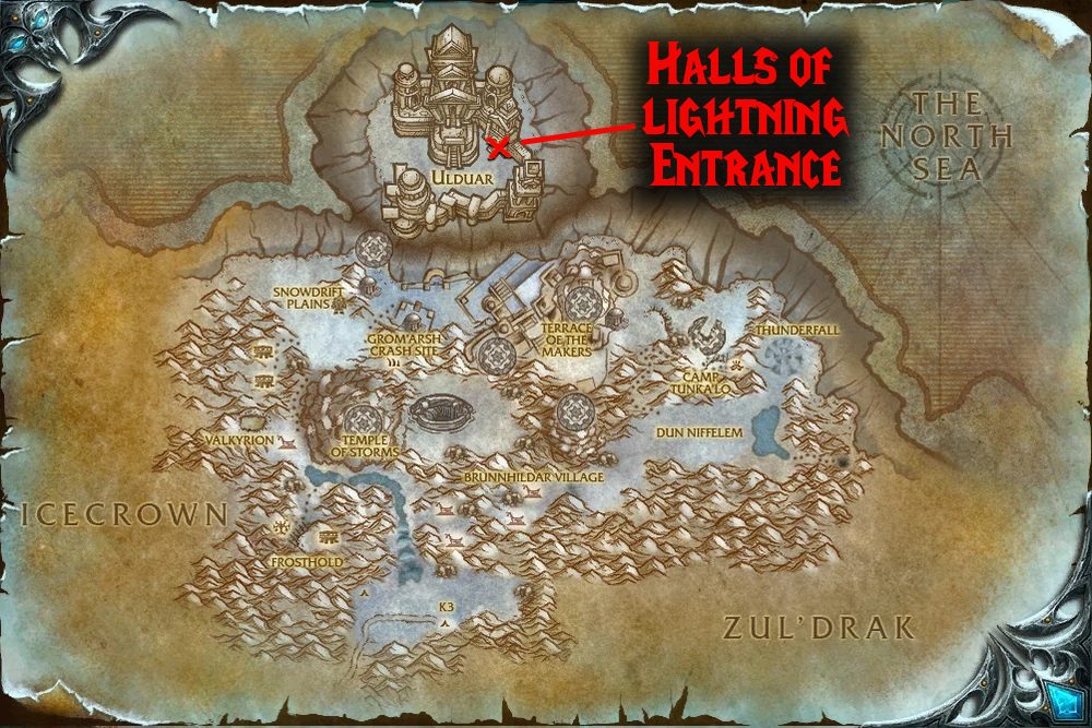 map halls of lightning entrance