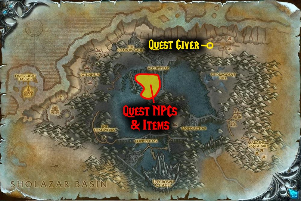 map the fate of the fallen quest wotlk