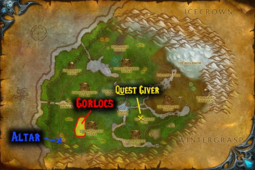 quest map kartaks rampage daily quest frenzyheart wotlk v2