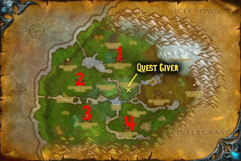 quest map song of reflection quest oracles dailies wotlk