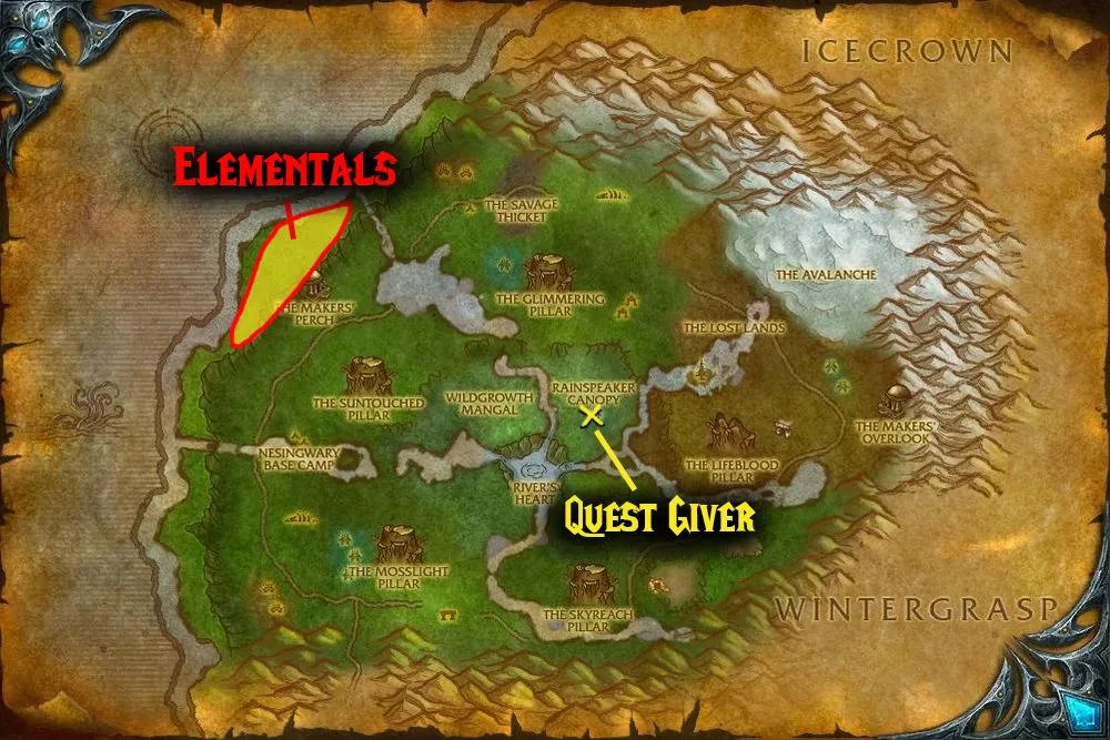 quest map song of wind and water oracles dailies wotlk
