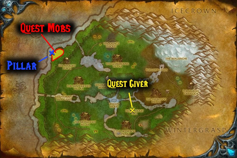 quest map strength of the tempest daily quest frenzyheart wotlk