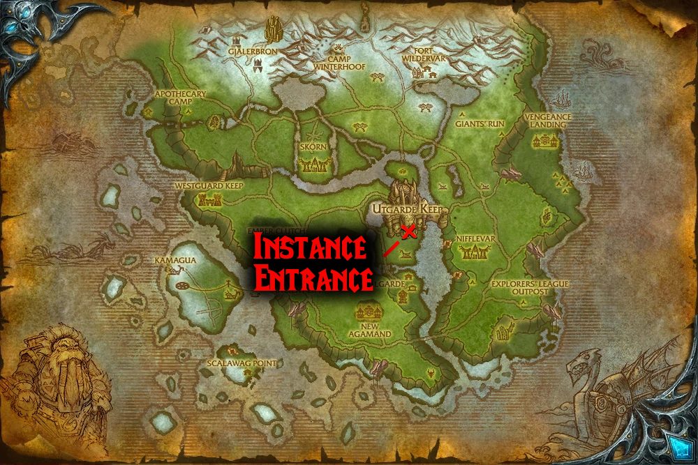 utgarde keep entrance map