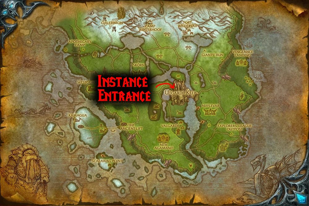 utgarde pinnacle entrance map