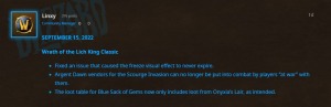 wotlk classic hotfixes september 13 & 15 featured image