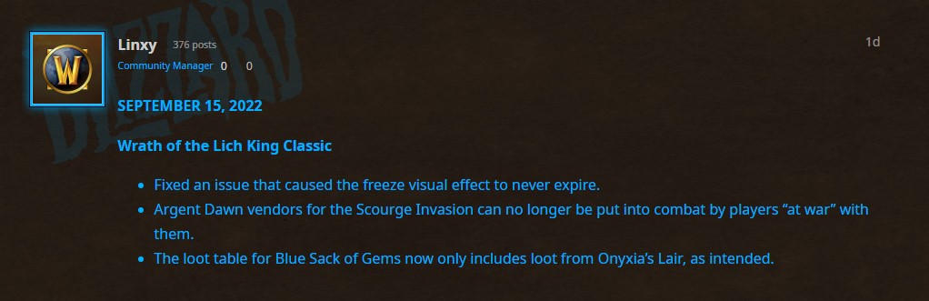 wotlk classic hotfixes september 13 & 15 featured image