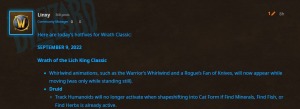 wotlk classic hotfixes september 9 featured image
