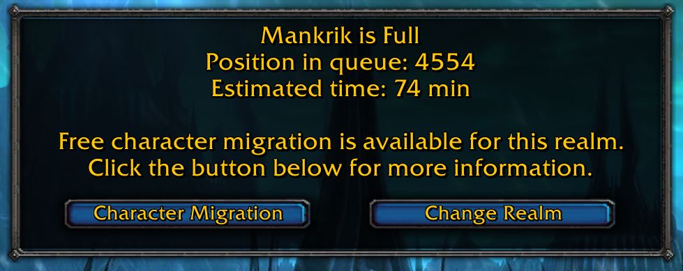 wrath of the lich king classic queue