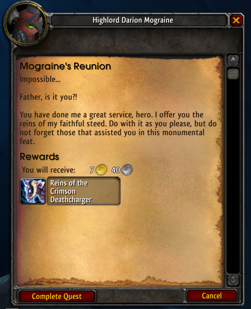 shadowmourne bonus rewards mograine 2