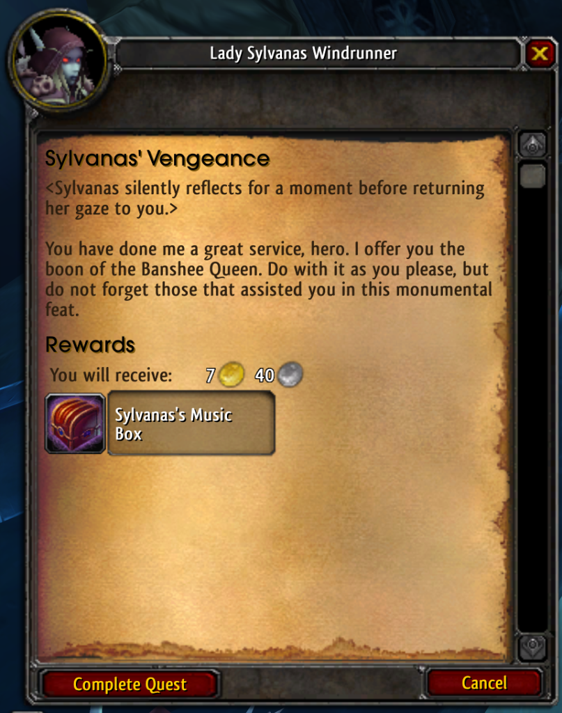 shadowmourne bonus rewards sylvanas 2