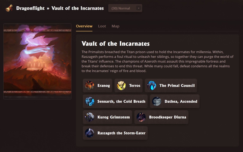 warcraft db vault of the incarnates