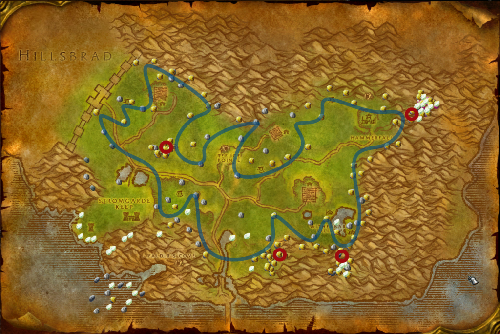 arathi highlands nodes arrows