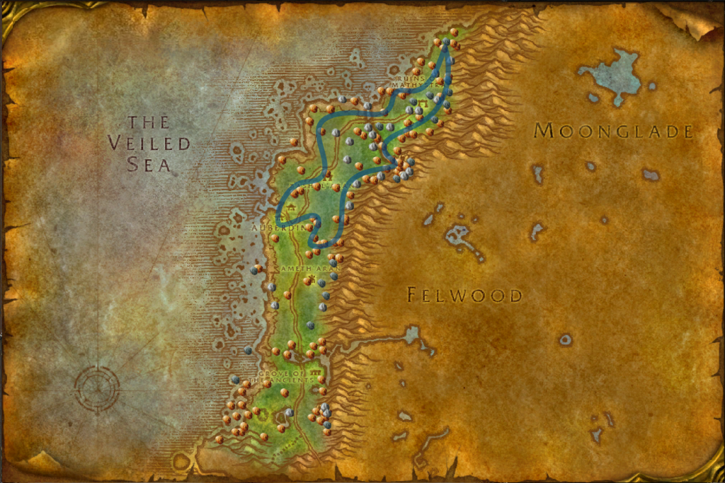 darkshore nodes arrows