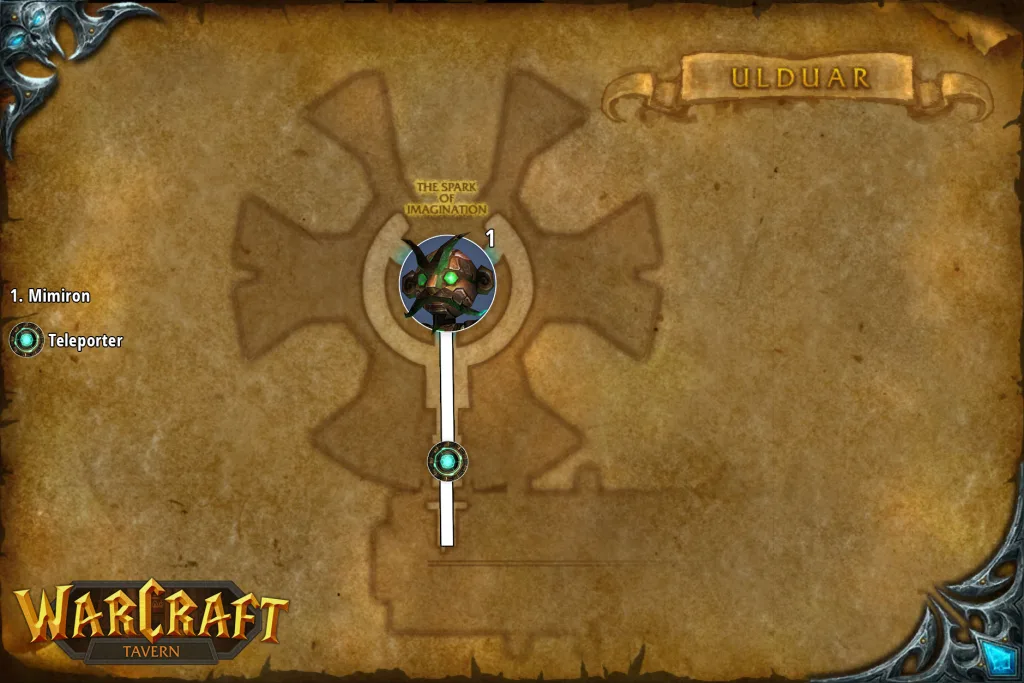 ulduar landing page spark of imagination map