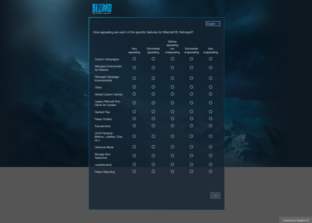 2023.01.20 blizzard survey 8 warcraft 3 reforged appeal