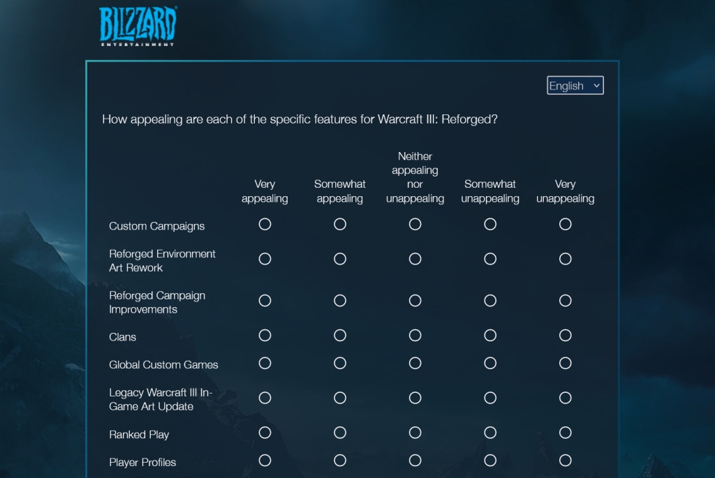 blizzard survey indicates potential warcraft 3 reforged relaunch