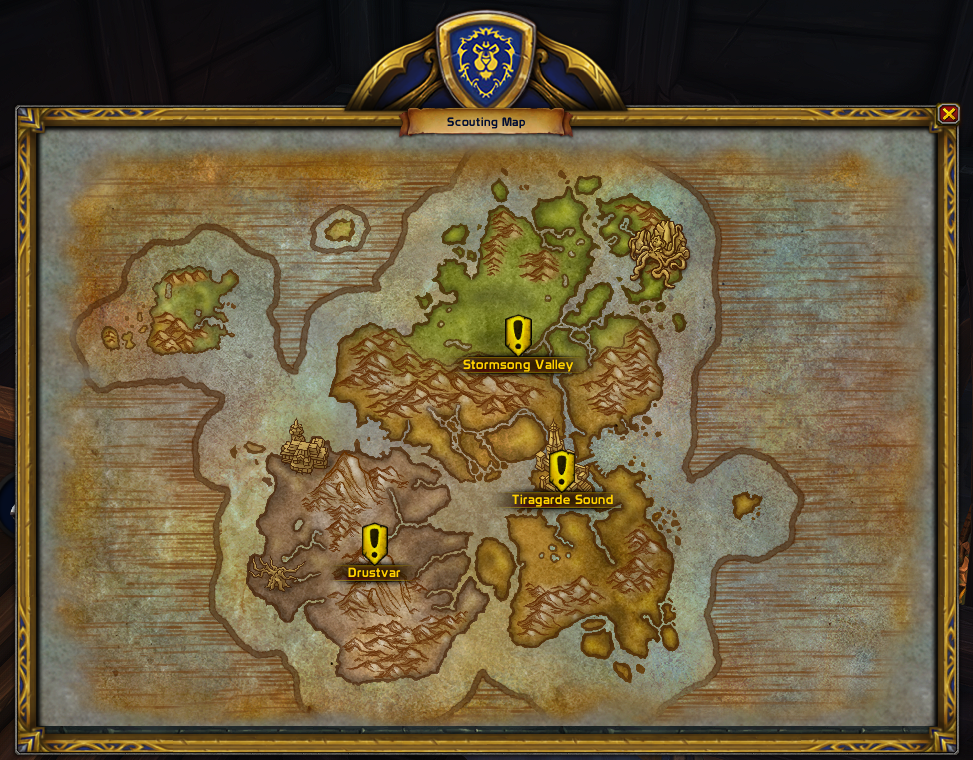 alliance questing map