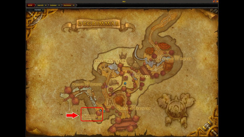 wow vulpera allied race embassy map marked