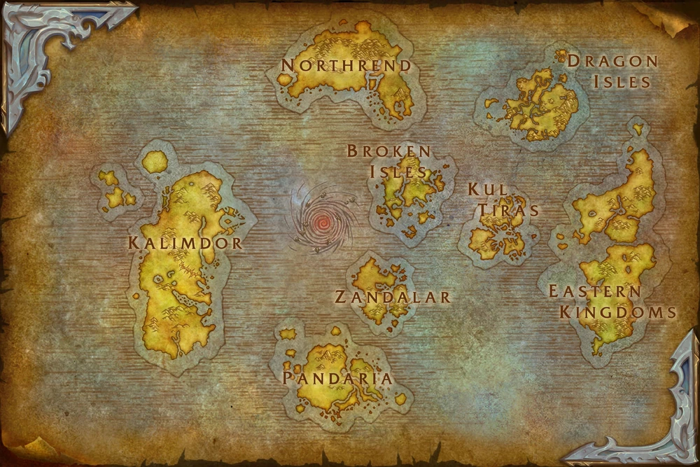 exploration guide azeroth world map