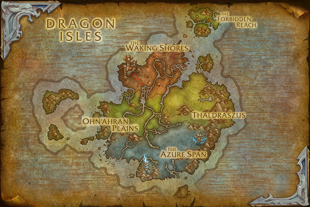 exploration guide dragon isles map