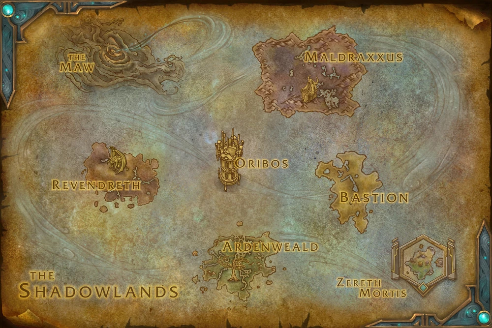 exploration guide shadowlands map