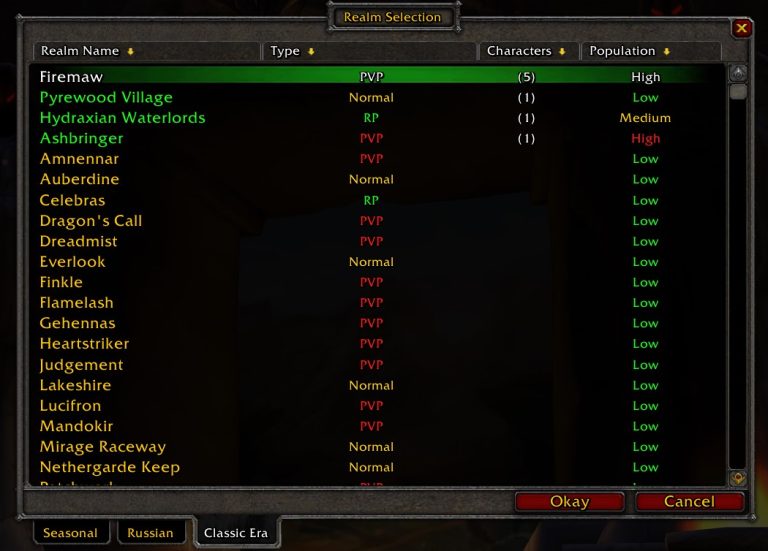 Firemaw (EU) is Now the First High Population Server on Classic Era Warcraft Tavern