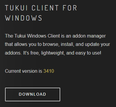 Tukui -klient downloadindstillinger