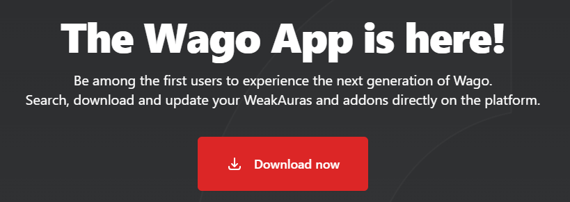 Opções de download do Wagoapp