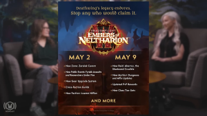wowcast developer chat for embers of neltharion