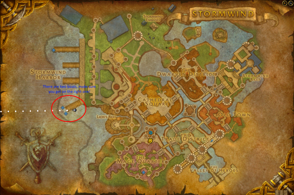 boralus dock in stormwind map