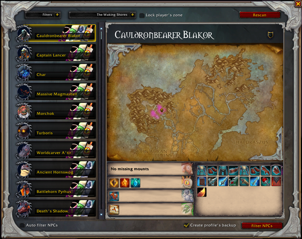 rarescanner addon explorer
