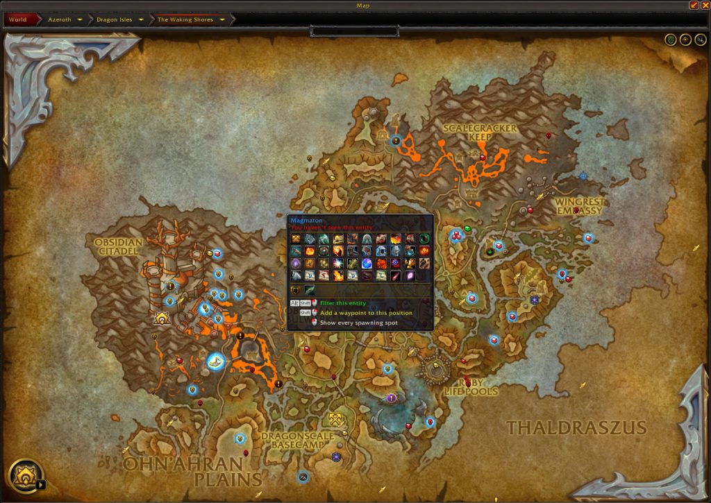 rarescanner addon world map