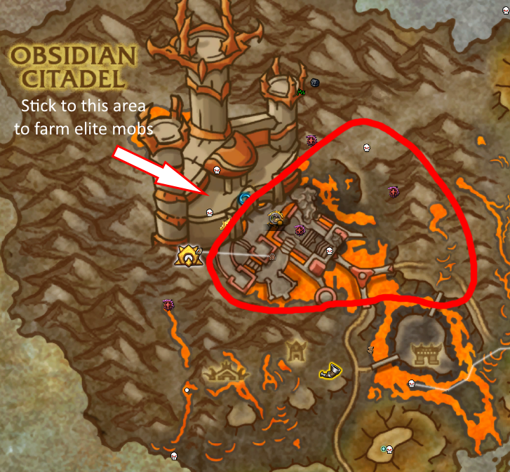 elite mobs obsidian citadel map edited