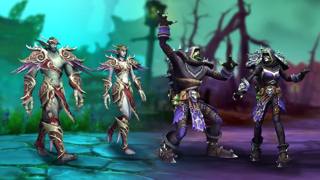 forsaken & night elf heritage armor coming in dragonflight 10.1.7