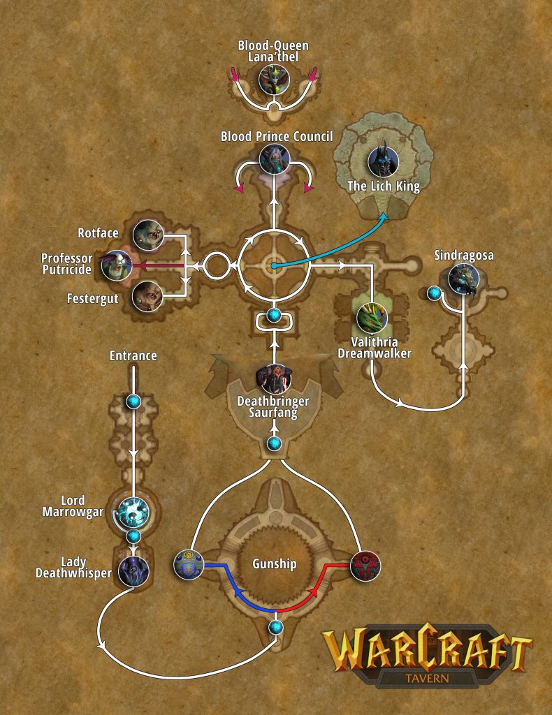 icecrown citadel full map with directions 1