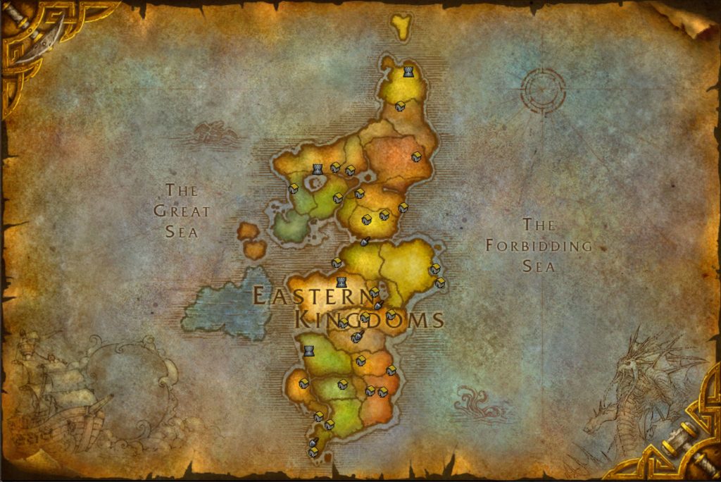 wow cataclysm archeology continent map