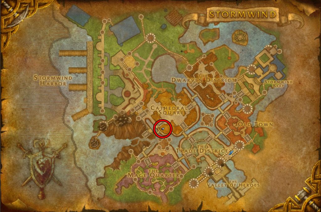 wow cataclysm stormwind transmogrifier map