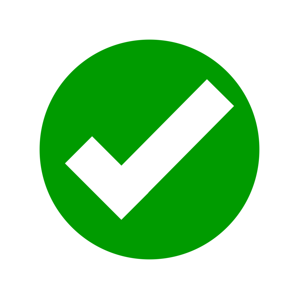 round check mark symbol with transparent background free png
