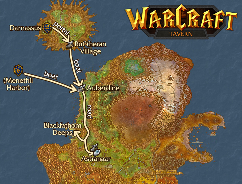 how to get to ashenvale map alliance