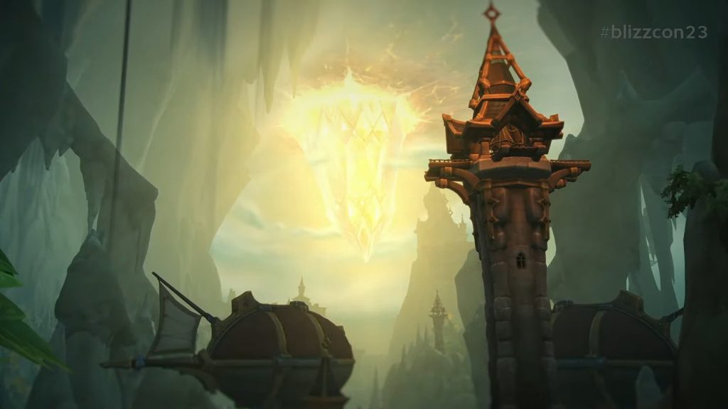 new retail wow zones hallowfall crystal airship