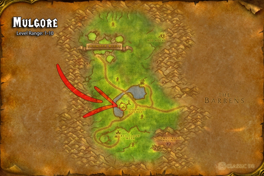 where to find hunter carve horde mulgore