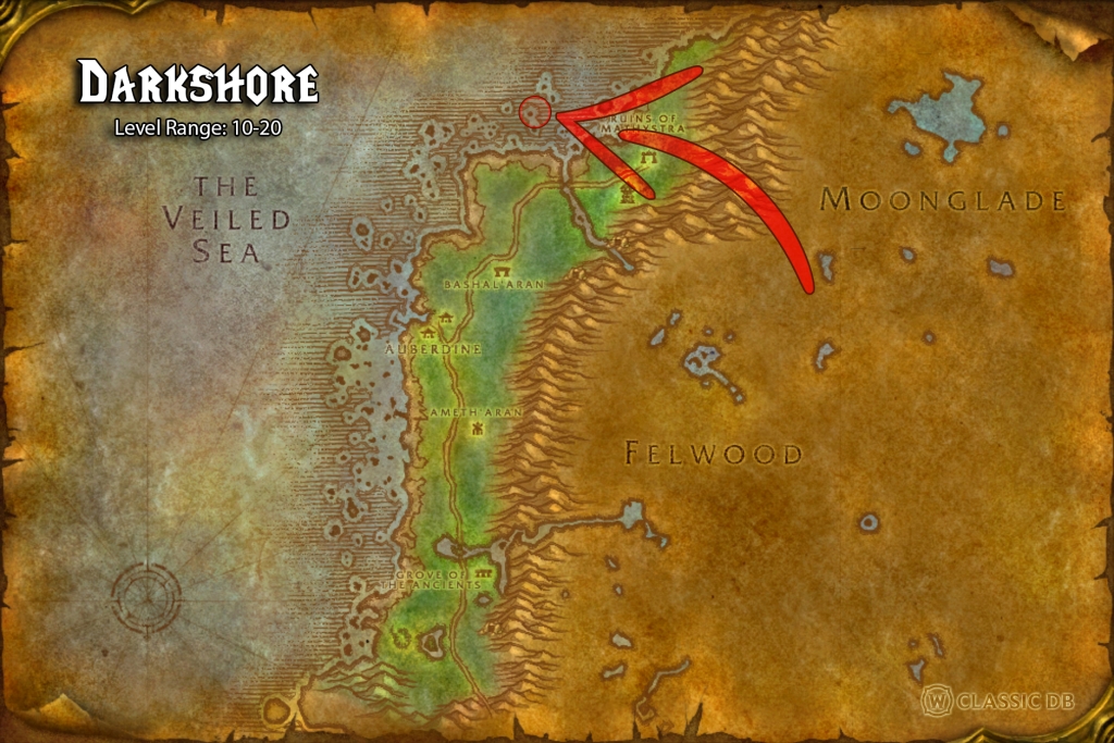 where to find hunter sniper training alliance darkshore