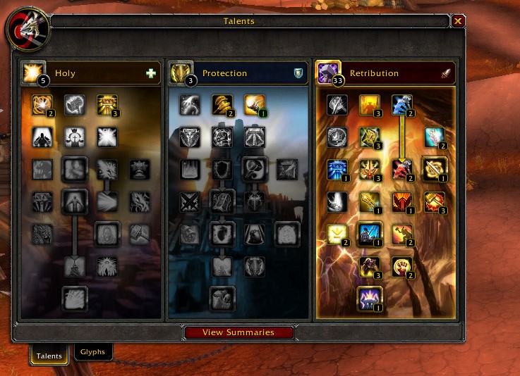 wow cataclysm paladin secondary specializations