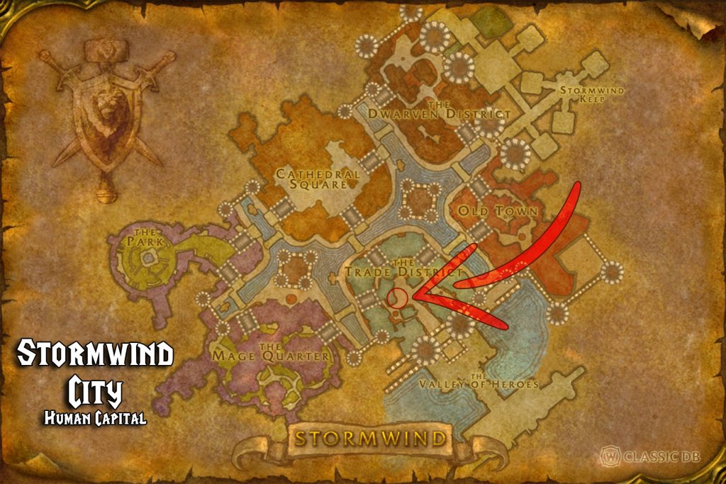 elaine compton location in stormwind sod map