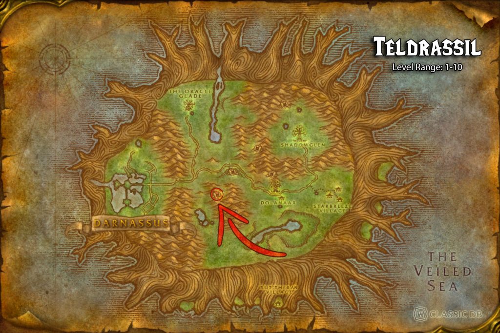 entrance to banethil barrow den slaughter from the shadows rune teldrassil night elf sod rogue rune wow