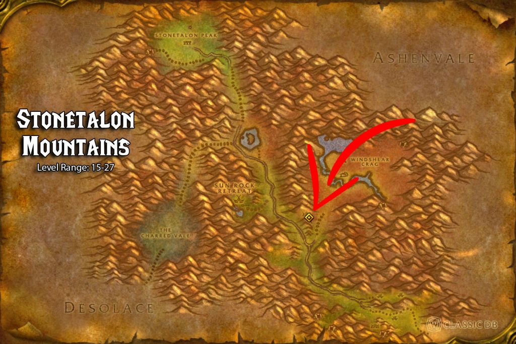 jixo madrocket location in stole talon mountains wow sod