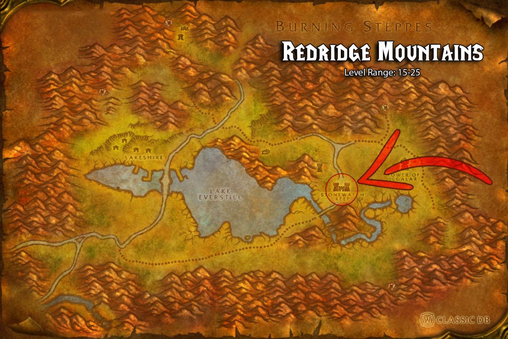 location of elite blackrock npcs stoneridge mountains all races sod shadow word death rune wow