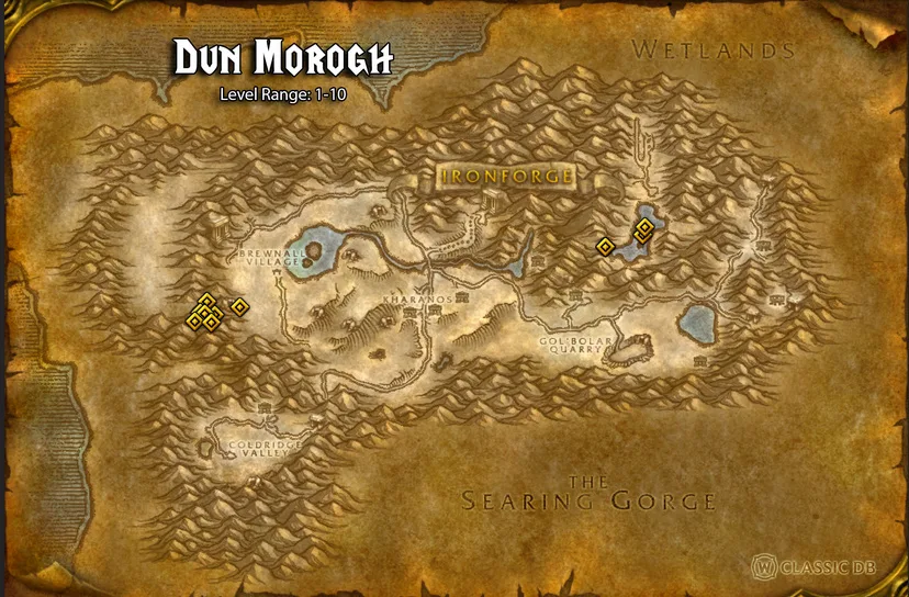 location of frostmane shadowcaster npc dun morogh homunculi dwarves sod rune wow