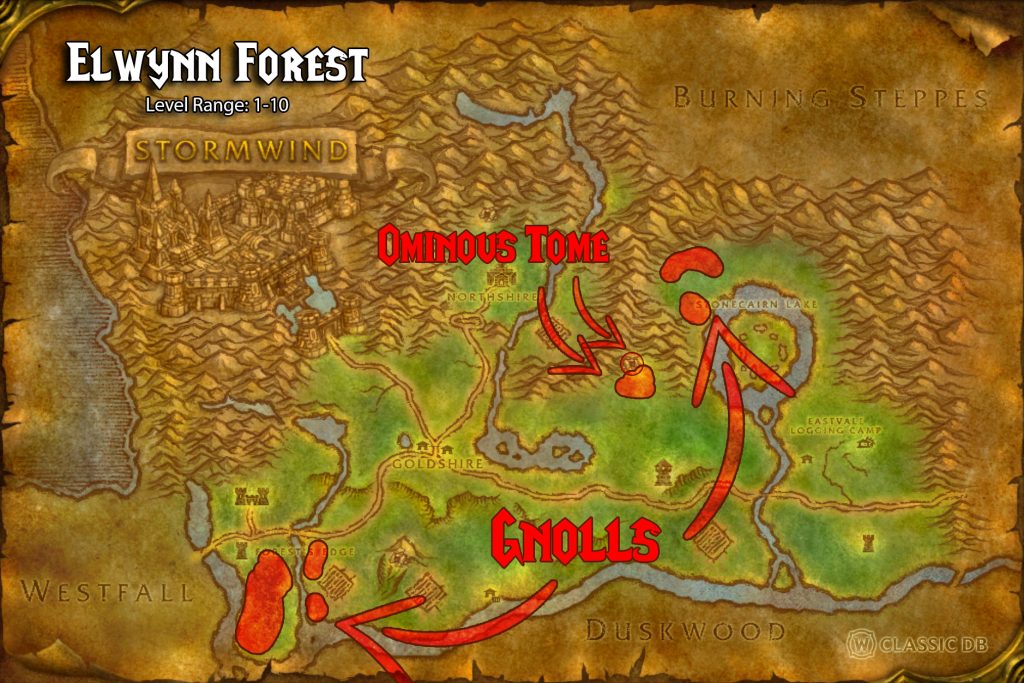 map location of items for demonic grace rune ritual sod elwynn forest warlock rune wow